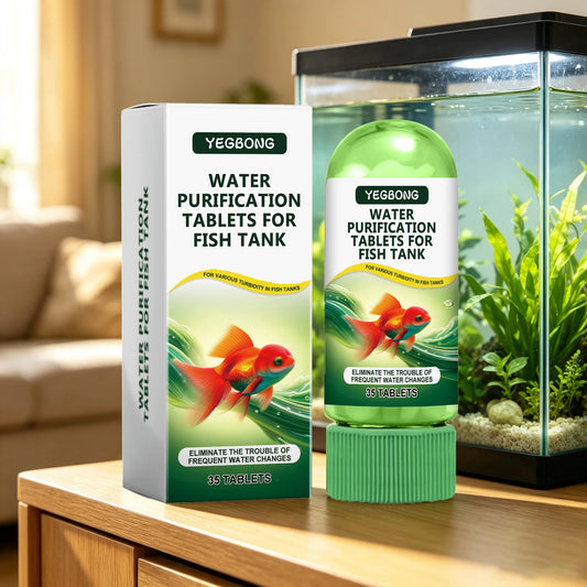 Fish Tank Water Cleaner Tablets- Effective Water Purification Algae Removal - Eliminate Bad Odors - Remove Impurities- Enhance Clarity