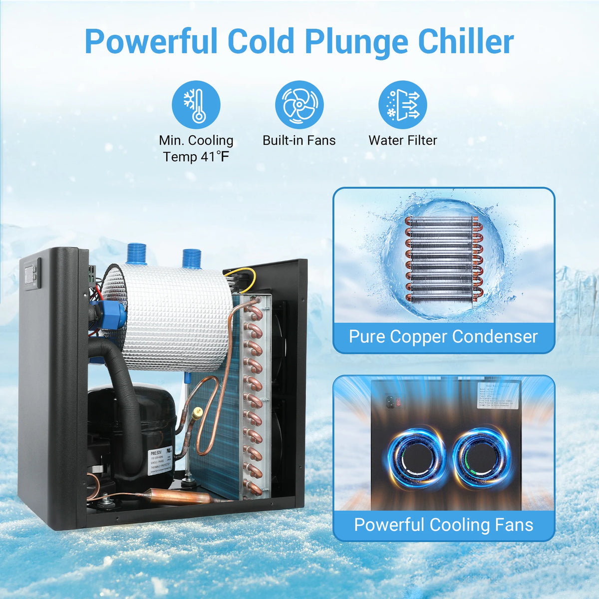 Aquarium Water Chiller 1/3 Hp Aquarium Cooling Box Fish Tank Cooler