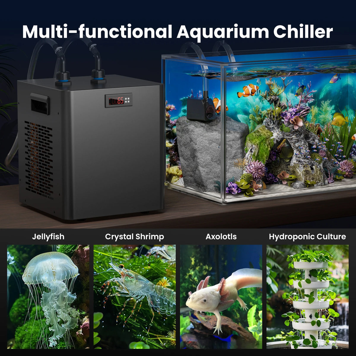 Aquarium Water Chiller 1/3 Hp Aquarium Cooling Box Fish Tank Cooler