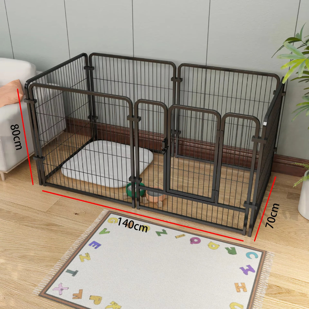 Heavy Duty Cage - 6 Panel Fence - Playpen Foldable Kennel