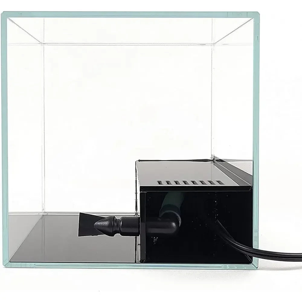 Ultra Clear Crystal Aquarium with Integrated Filter, Rimless Glass, And Beveled Edge