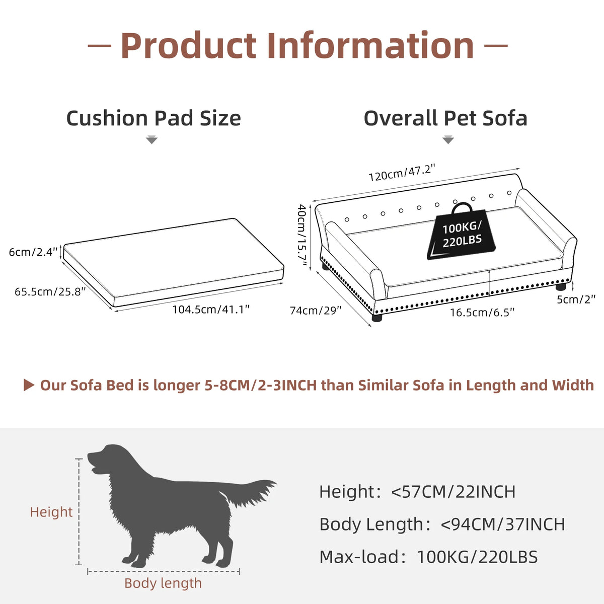 Pet Sofa Bed:  Waterproof Sofa-type Dog Bed