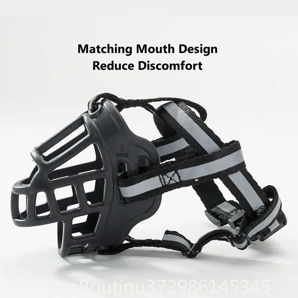 Soft Silicone Basket Dog Muzzle -  Breathable -Durable - Strong  Safety Muzzle For Dogs