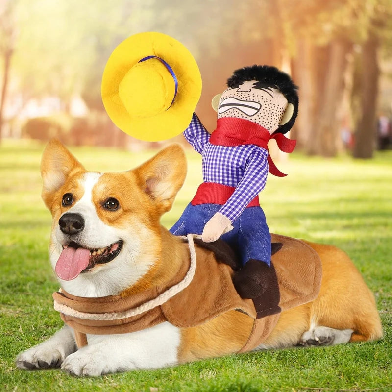 Cowboy Costume Dog Cowboy Rider Halloween Costume