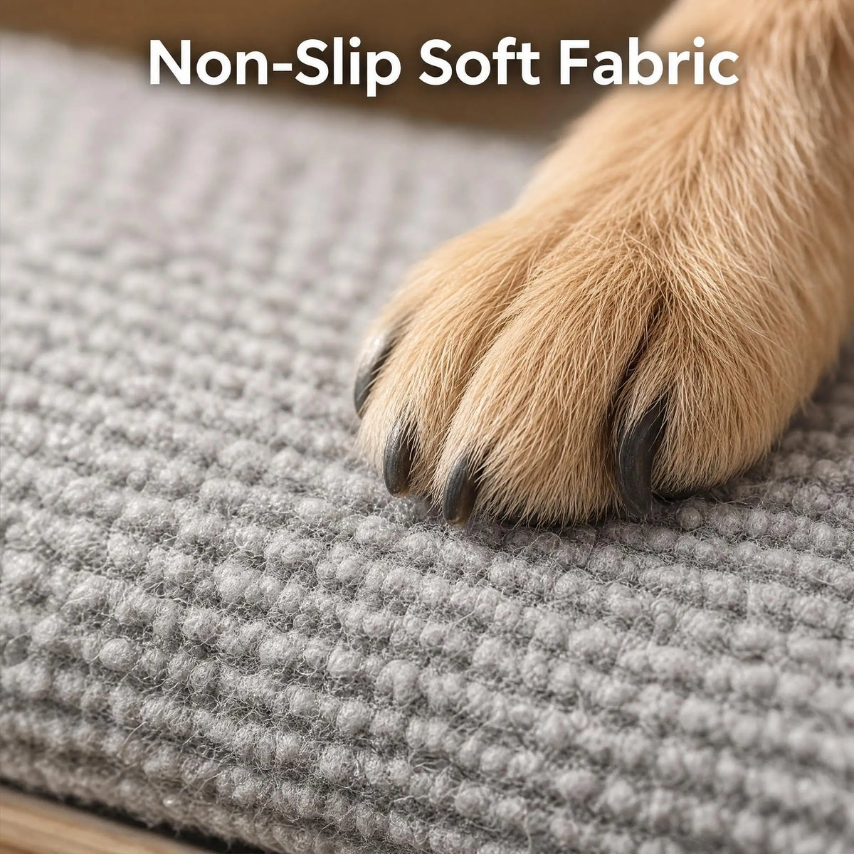 3-Step Wooden Pet Stairs for Small Dogs & Cats – Non-Slip Steps – Soft Fabric Cover – Ideal for Bed, Couch, Car & Senior Pets – Fixed 3-Step Design