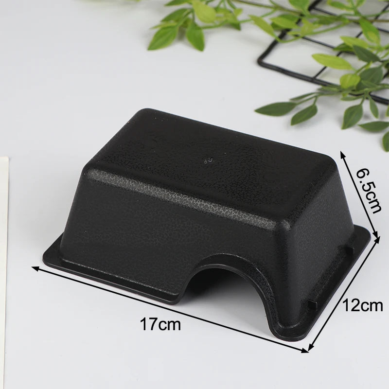 NEW Reptile and Small Animal Hideaway Enclosure - Black Ventilation Hiding Cave