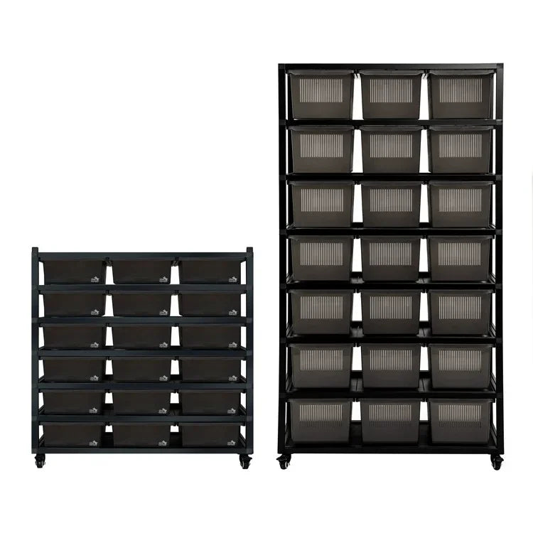 PP PVC Snake Enclosure Snake Hatchling Breeding Rack Reptile Large Snake Rack with Tubs Bin