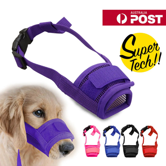Dog Mask Mouth Stop Chewing For Adjustable Mesh Mouth Muzzle Grooming Anti Stop