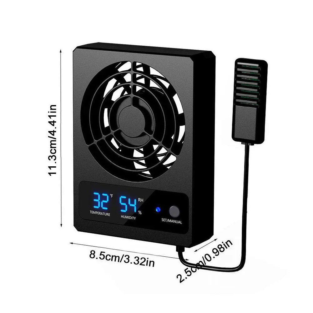 1pc Ventilation Fan For Reptile Enclosure Dehumidifier For Rainforest-Terrarium