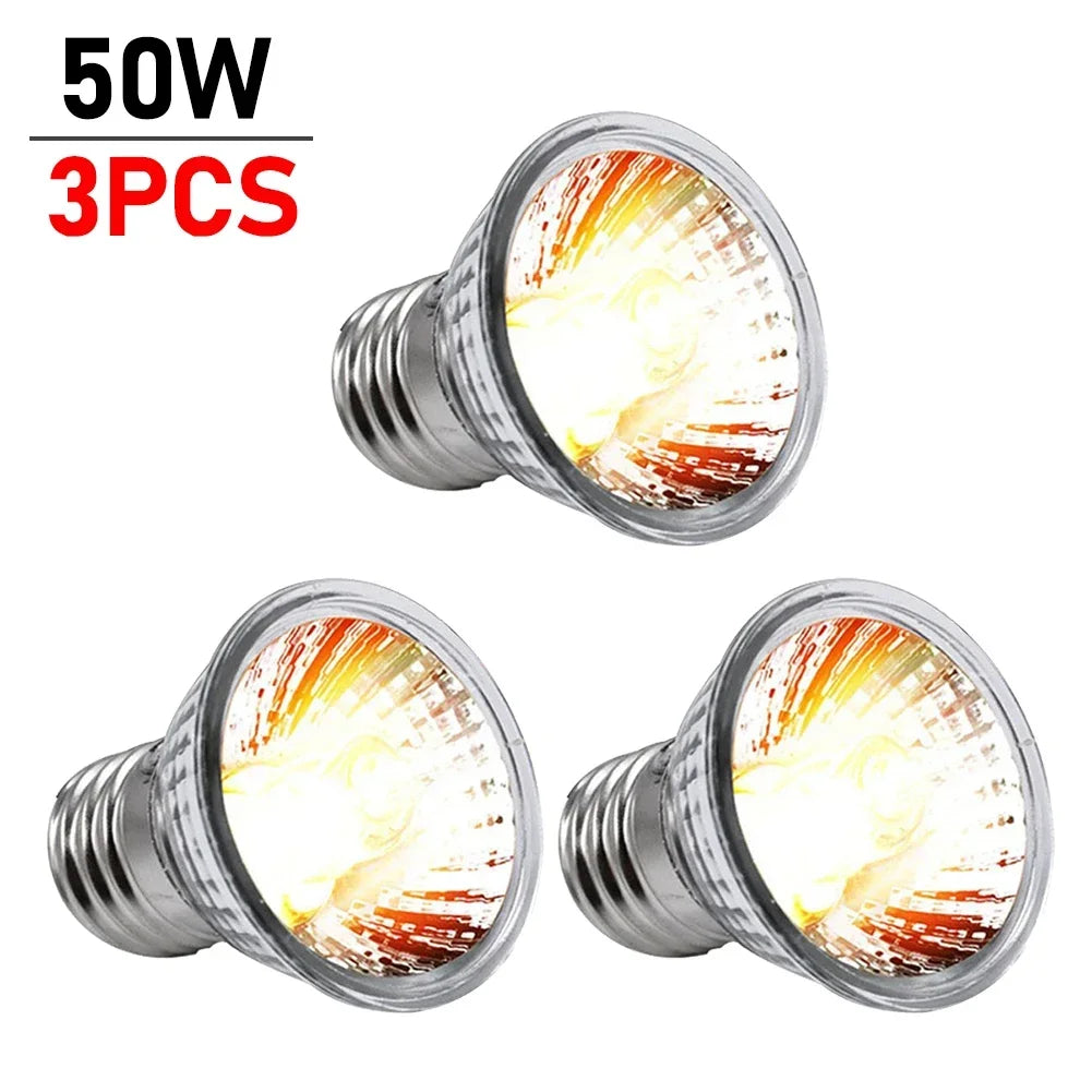 5/1PCS UVB Reptile Heating Lamp Bulb,  High Quality Sunlamp for Amphibians 25/50/75W
