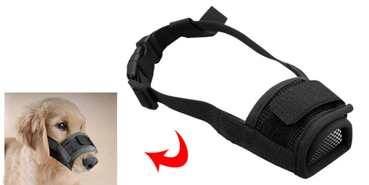Dog Mask Mouth Stop Chewing For Adjustable Mesh Mouth Muzzle Grooming Anti Stop