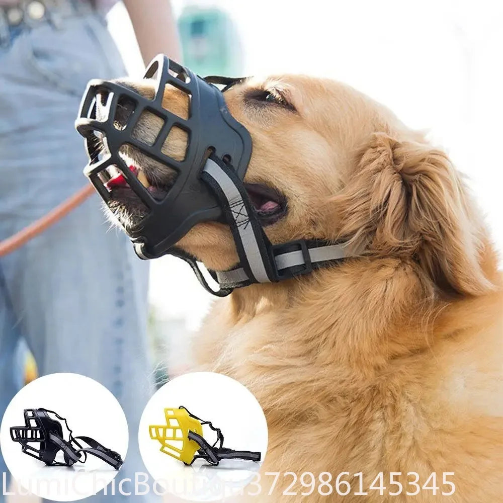 Soft Silicone Basket Dog Muzzle -  Breathable -Durable - Strong  Safety Muzzle For Dogs