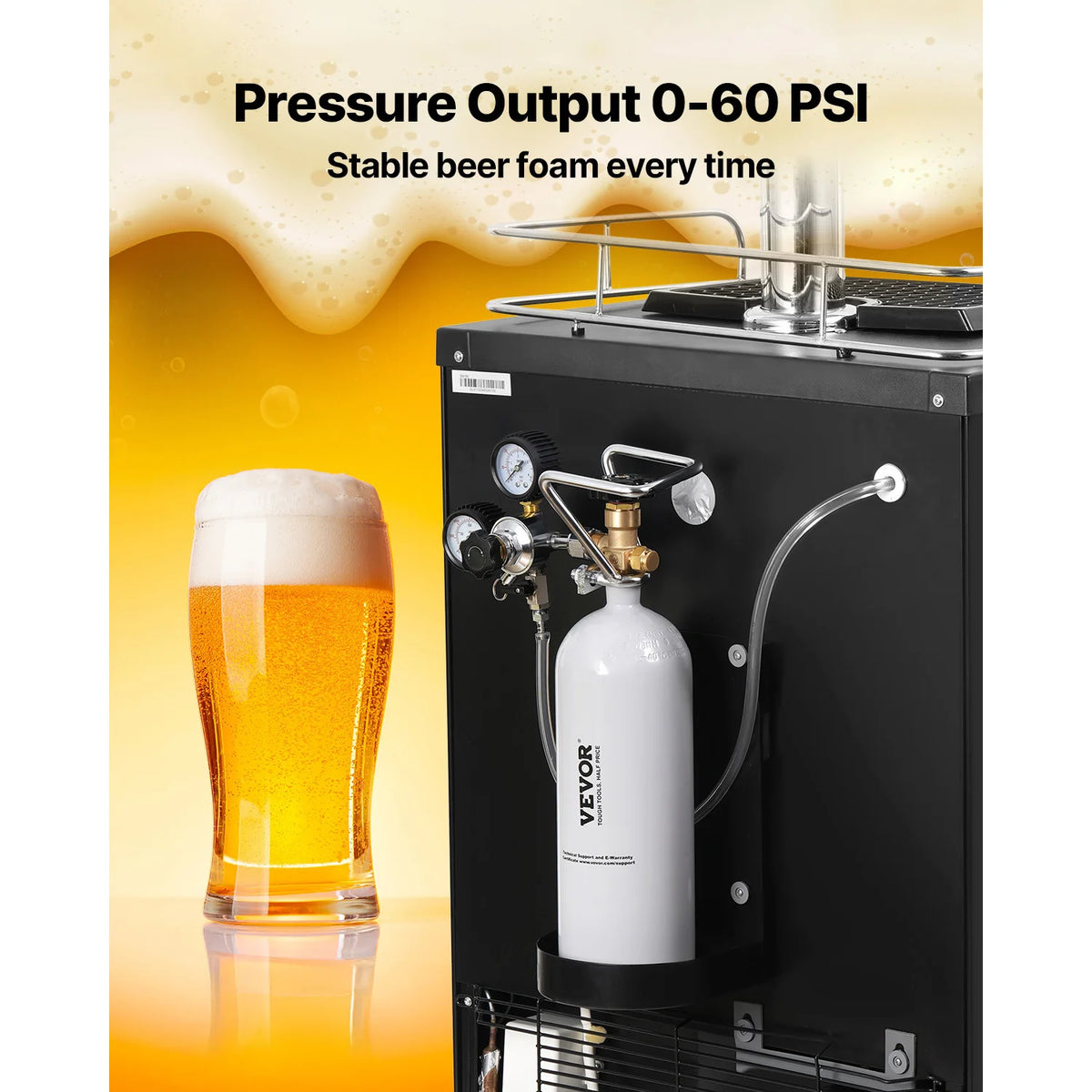 SucceBuy CO2 Tank CO2 4.41lbs New Alloy Steel Cylinder for Draft Beer Dispensing and Soda Maker