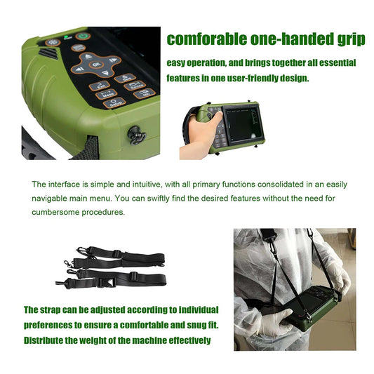 Portable Veterinary Ultrasound Scanner for Pregnancy Vet B Ultra Machine with 3.5MHz Convex Probe