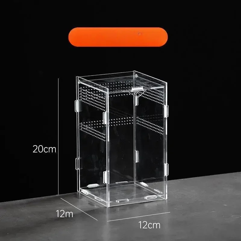 Acrylic Transparent Reptile Terrarium Breeding Box Enclosure Reptile Habitat