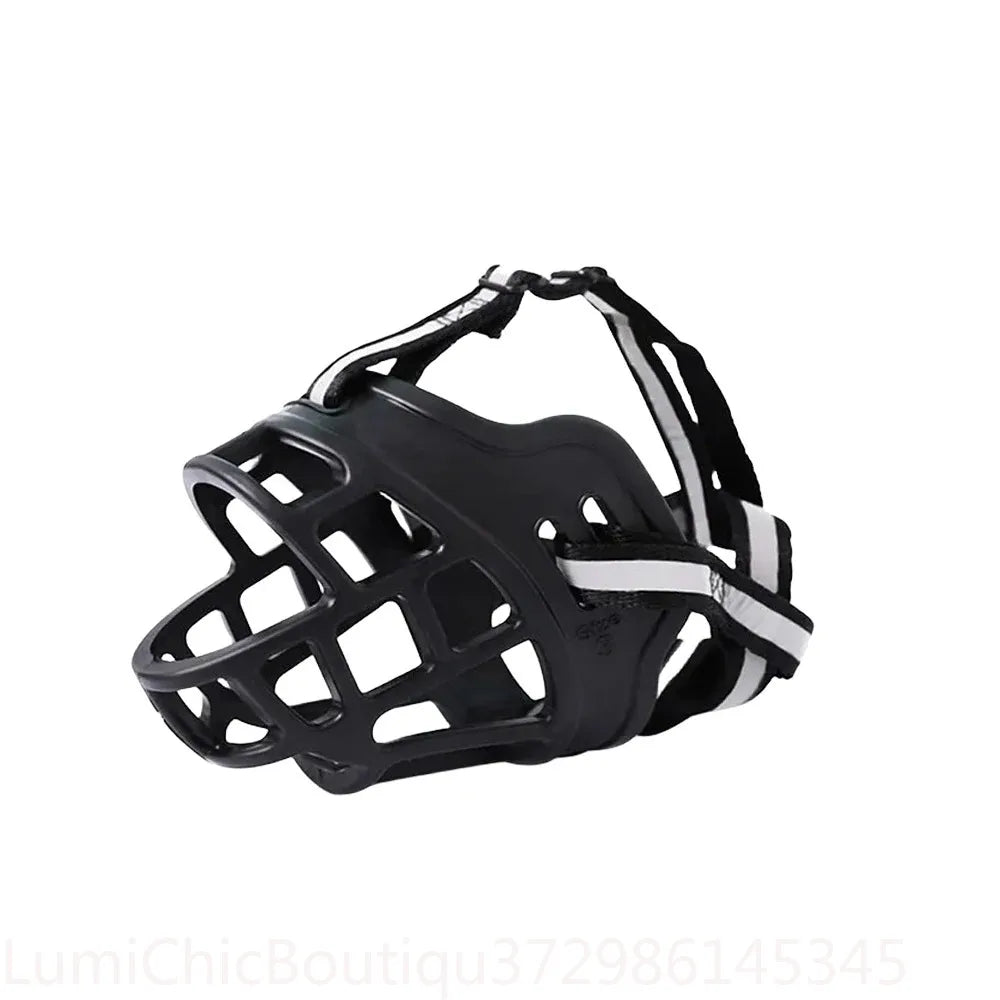 Soft Silicone Basket Dog Muzzle -  Breathable -Durable - Strong  Safety Muzzle For Dogs