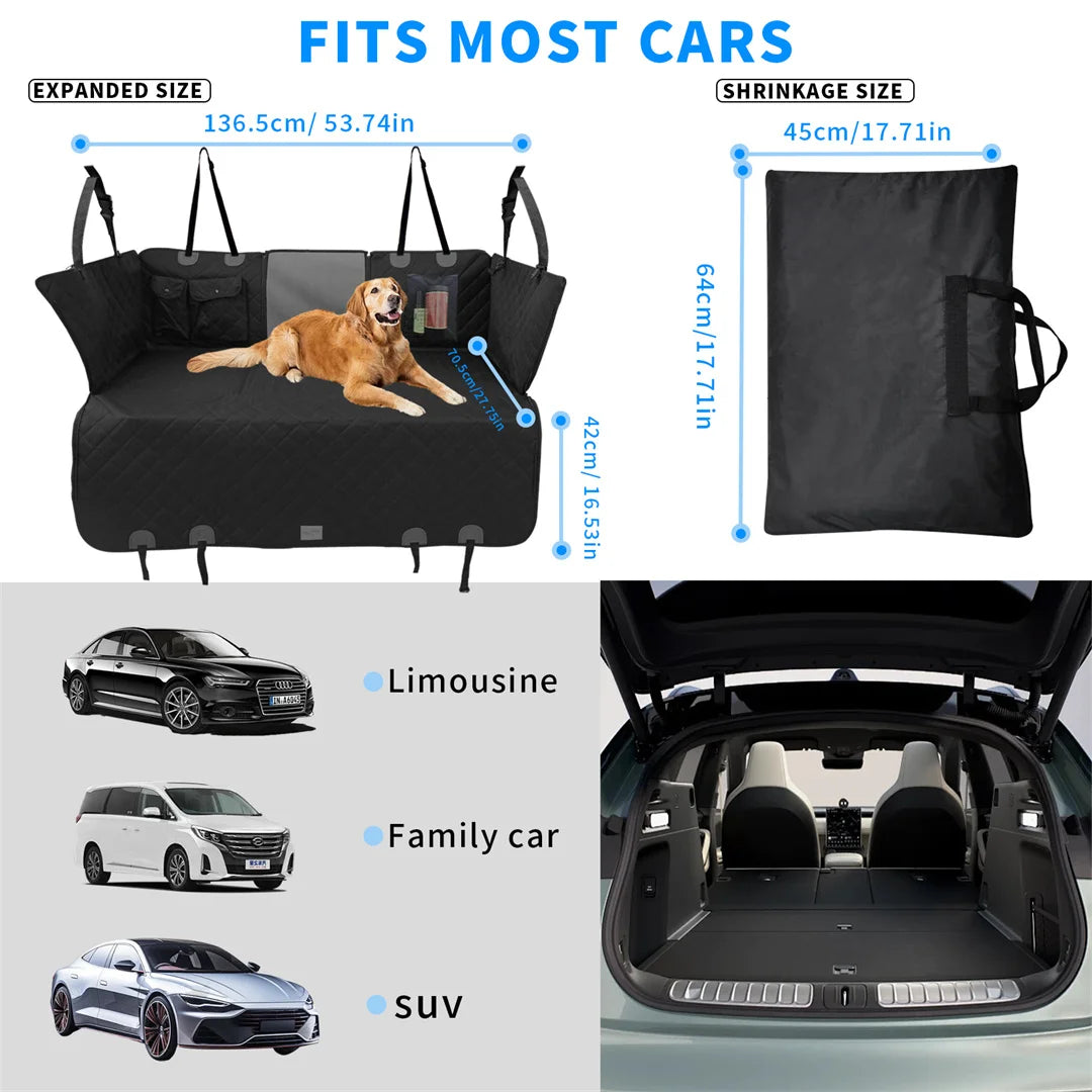Waterproof Dog Car Seat Cover for Pet Travel - Scratch-Proof