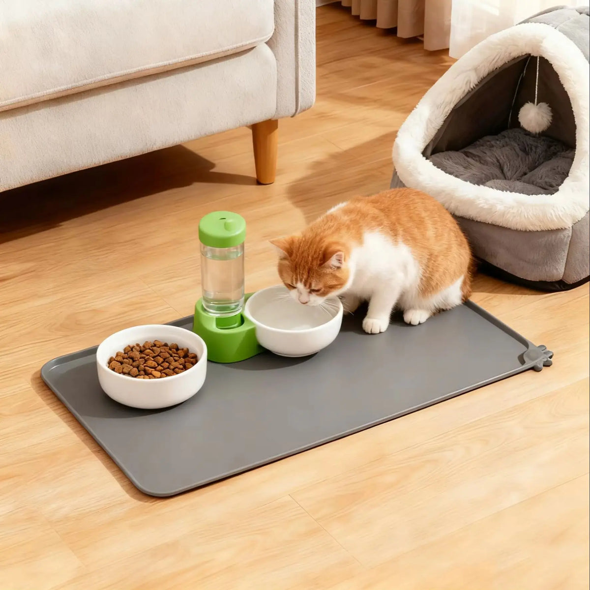 Pet Feeding Mat to Prevent Spills Easy to Clean