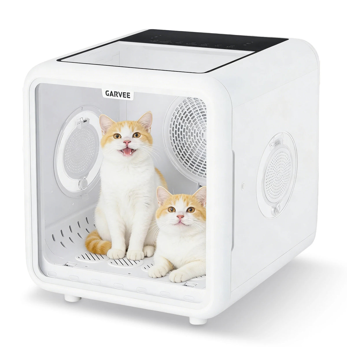 Automatic Pet Drying Box, 360° Efficient Pet Grooming Blower with 5 Air Outlets, Quiet Smart Temperature Control Pet Dryer