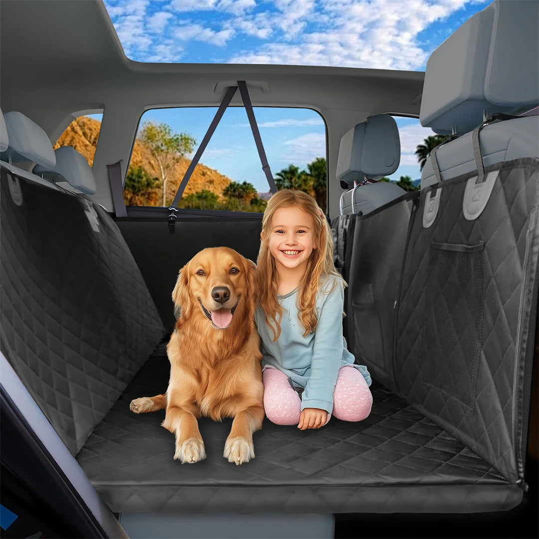 Waterproof Dog Car Seat Cover for Pet Travel - Scratch-Proof
