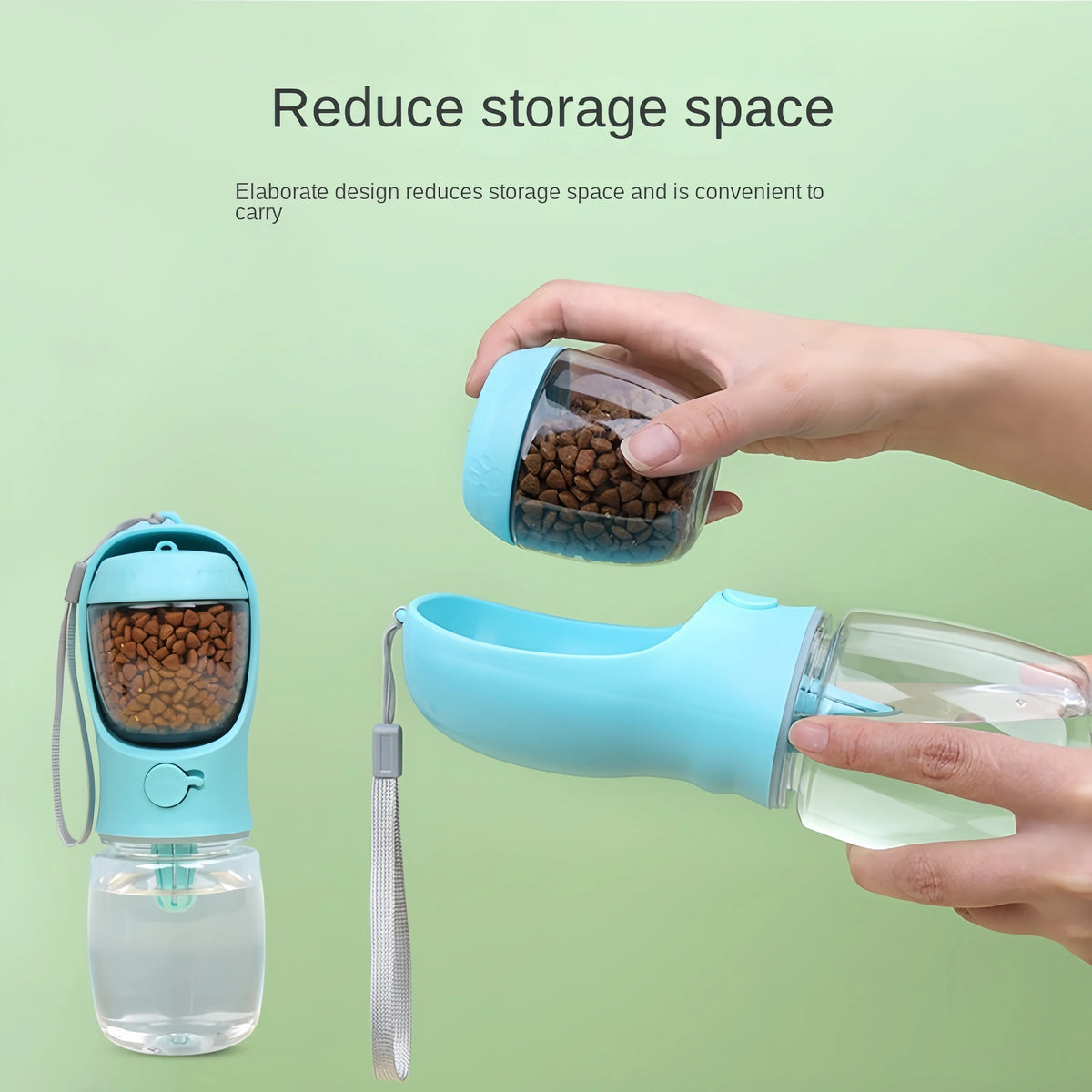 Portable Dog  Water Bottle with Storage Food and Water Container