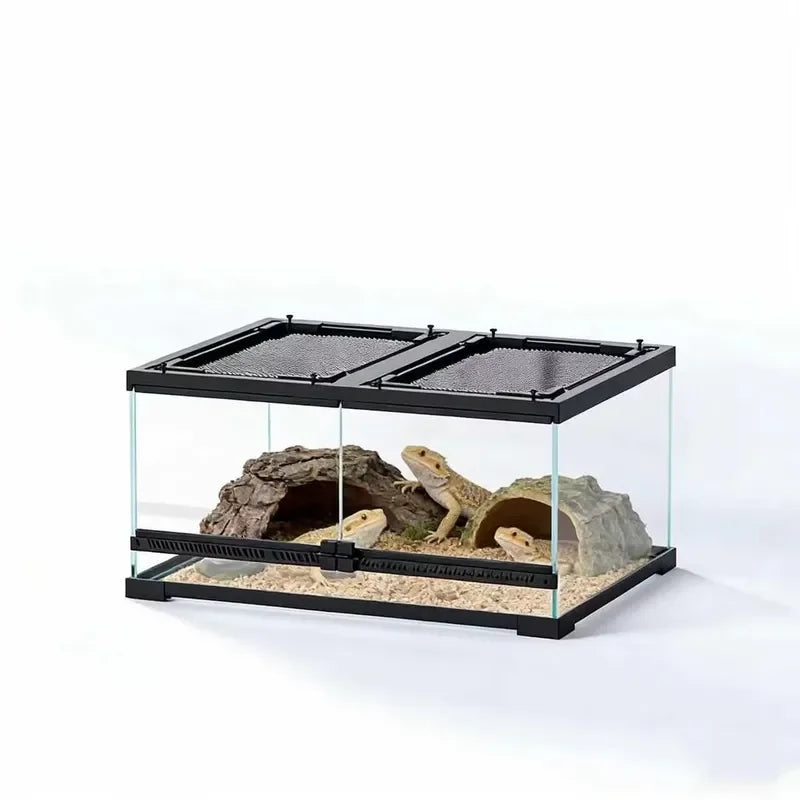 Escape-proof Reptile Glass Terrarium Insulation 4x2x2 Enclosures Durable Large Cage