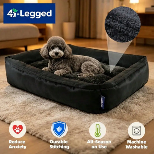 Washable Rectangular Dog Bed, Non-Slip Bottom
