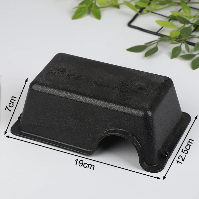 NEW Reptile and Small Animal Hideaway Enclosure - Black Ventilation Hiding Cave