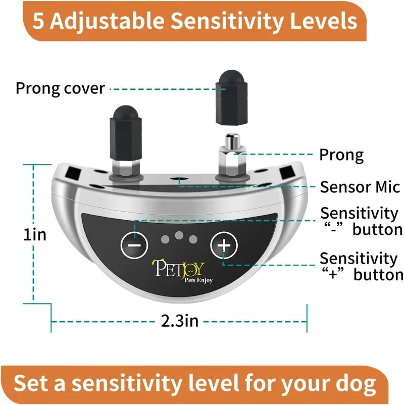 Waterproof Dog Anti Barking Shock Collar - No Bark Electric Collar