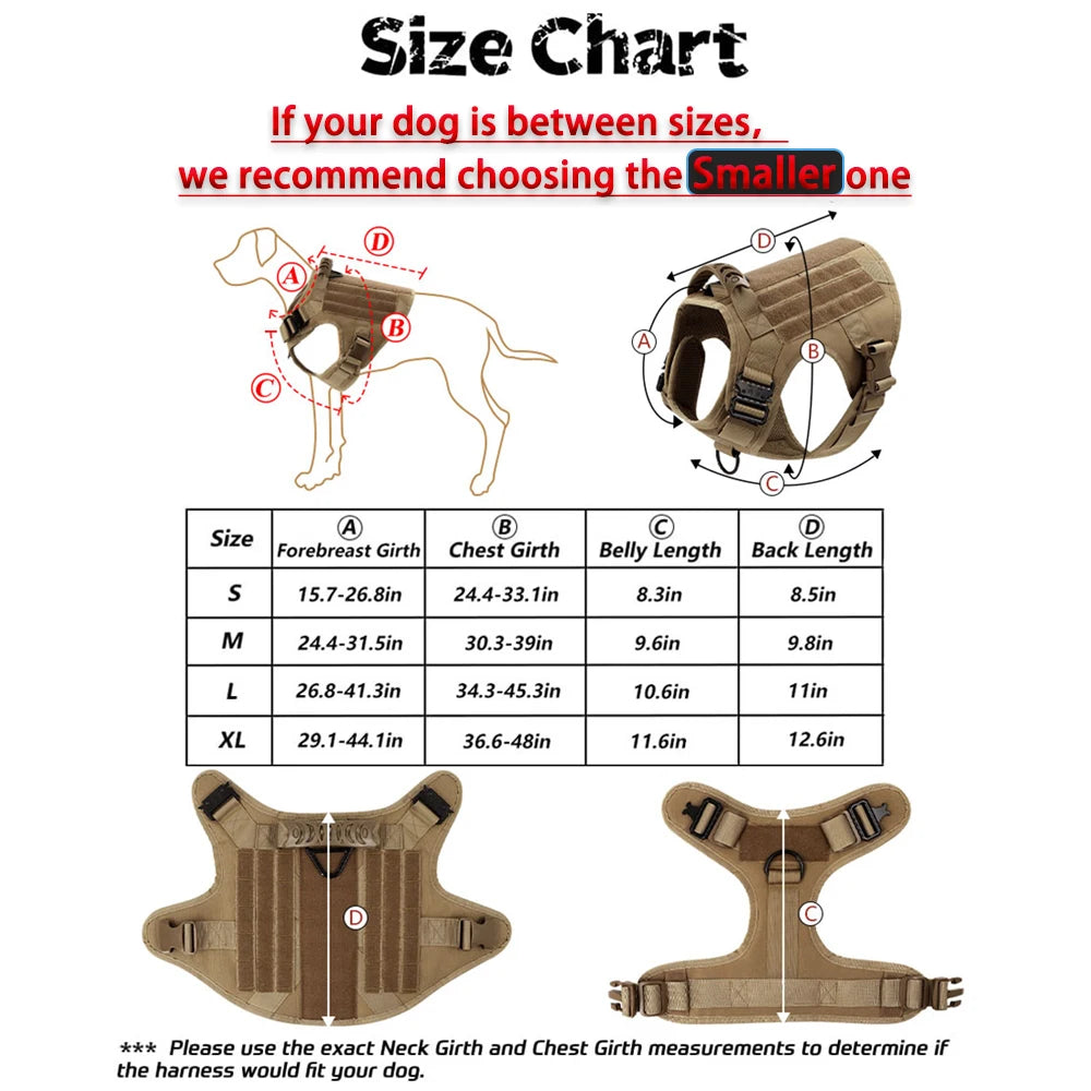 Large Dog Harness And Leash Set And Collar For Medium/ Large Dogs
