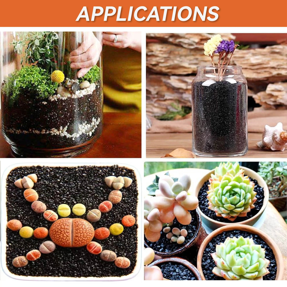 Black Sand Gravel, Decorative Black Sand for Aquarium Fish Tank Substrate, Ideal for Filling Plant Vases And Enhancing Outdoor Decorative Aquariums, Succulents, Pots, Gardening, Crafts, Vase Filler, Plant Decoration, Landscap