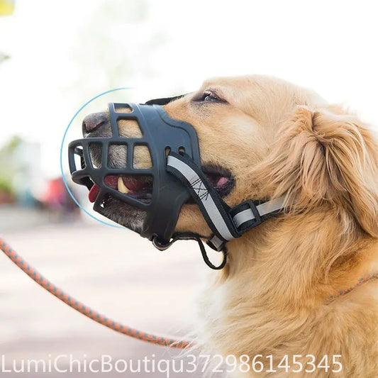 Soft Silicone Basket Dog Muzzle -  Breathable -Durable - Strong  Safety Muzzle For Dogs