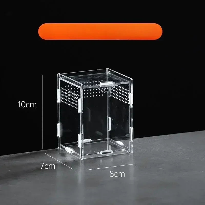 Acrylic Transparent Reptile Terrarium Breeding Box Enclosure Reptile Habitat