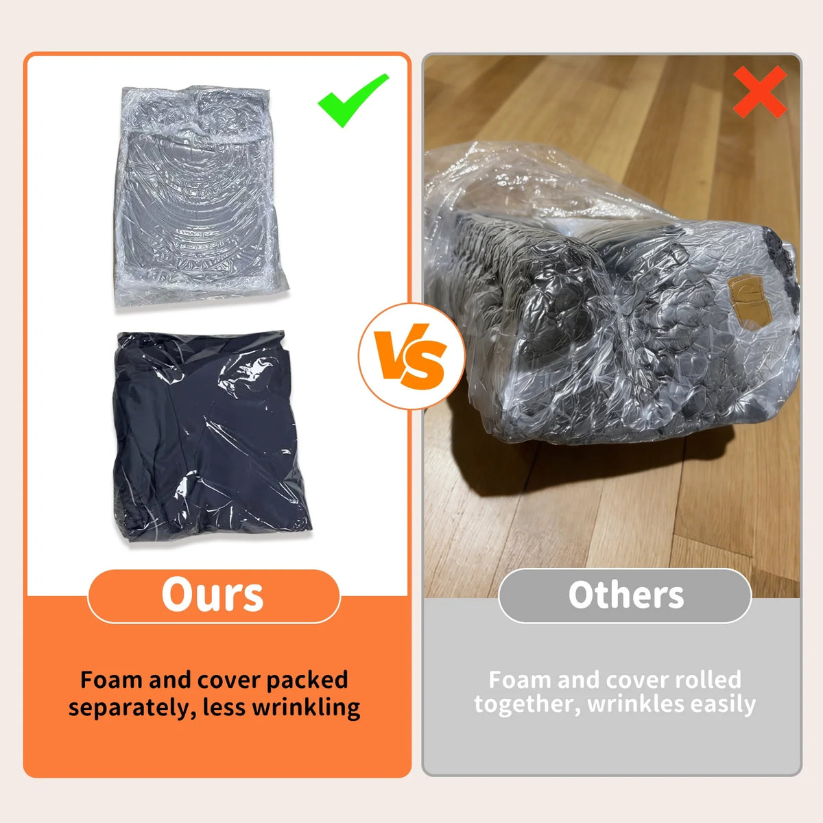 Orthopedic Dog Beds -Dark Grey Pet Sofa Cushion with Removable Machine Washable Cover Foam Base