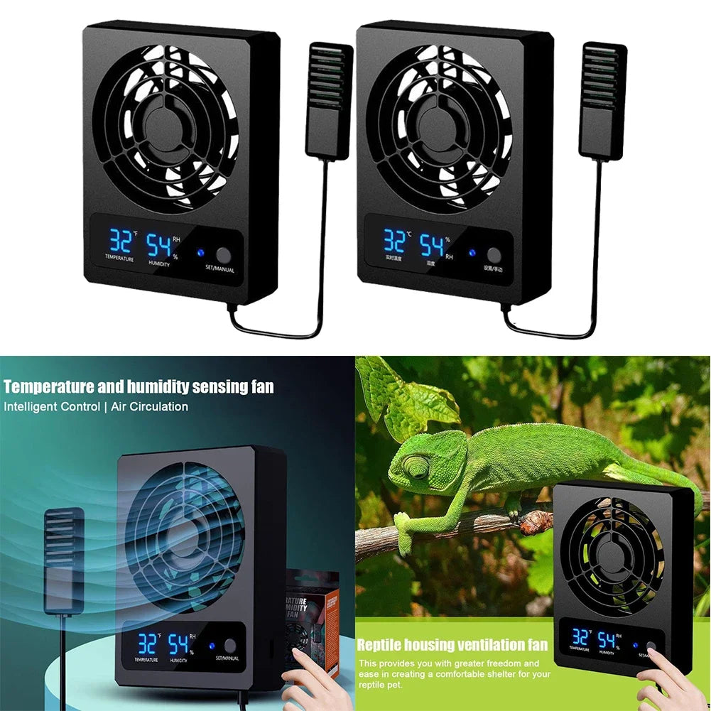 1pc Ventilation Fan For Reptile Enclosure Dehumidifier For Rainforest-Terrarium