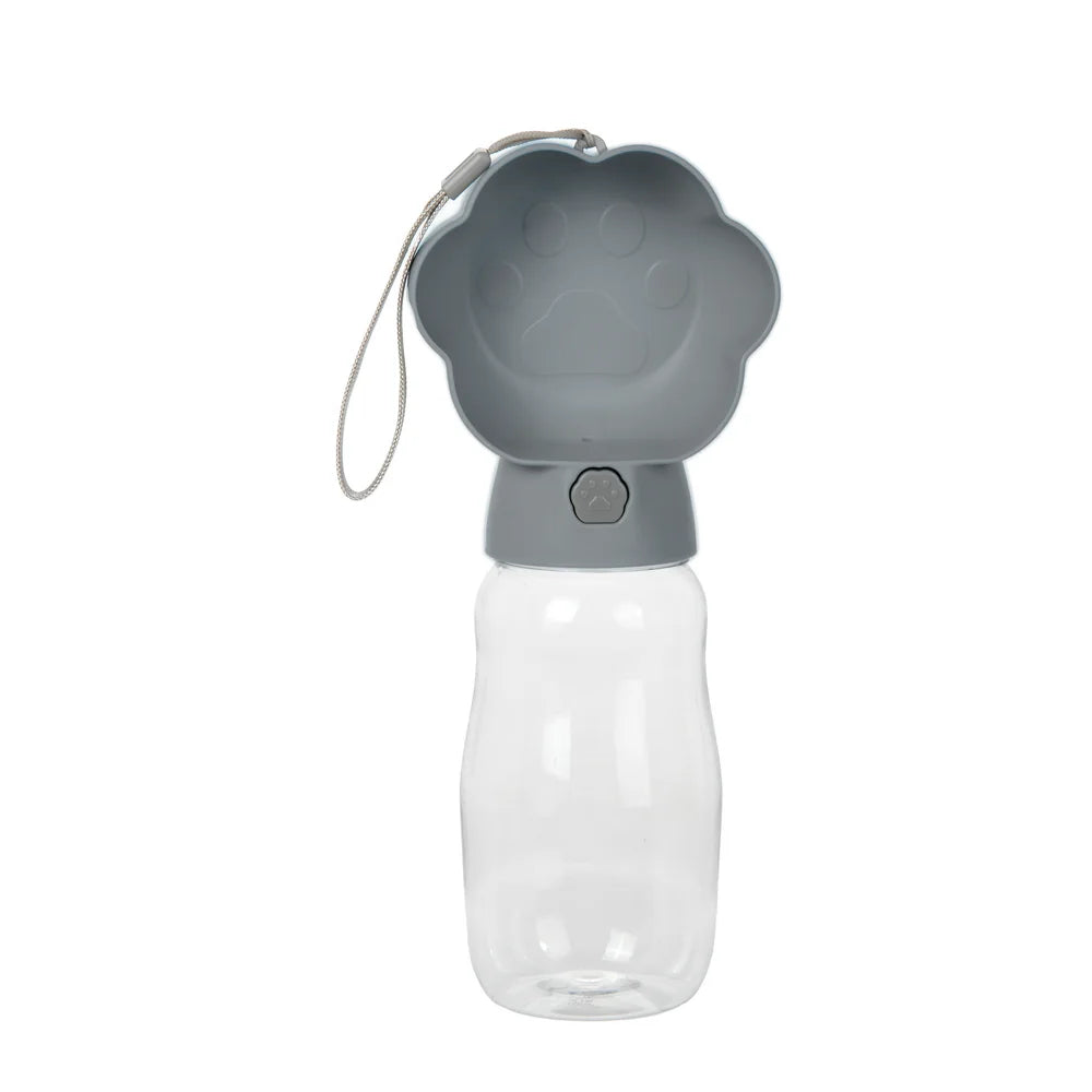 2 in 1 Dog Water Bottle With Food Container 530ml - Outdoor Portable Pet Water Dispenser Feeding Bowl
