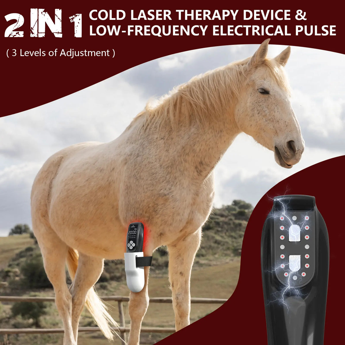 Laser Therapy Device for Horse Pets 3in1 Red Light Therapy Device Muscle Recovery Joint Pain Relief Skin Health Care