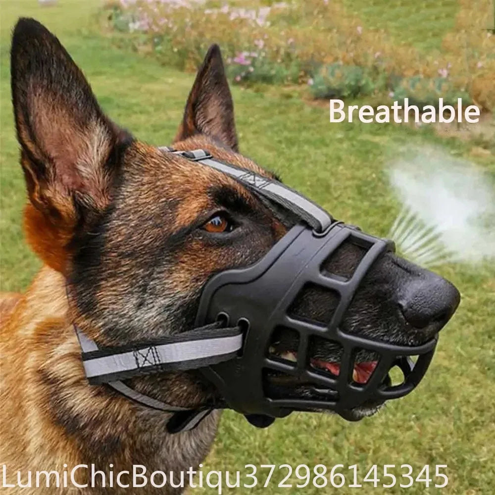Soft Silicone Basket Dog Muzzle -  Breathable -Durable - Strong  Safety Muzzle For Dogs