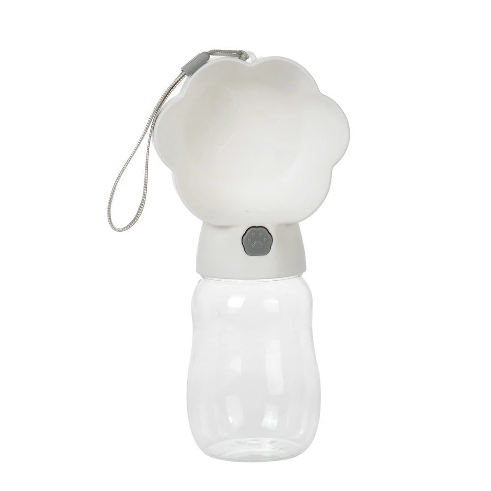 2 in 1 Dog Water Bottle With Food Container 530ml - Outdoor Portable Pet Water Dispenser Feeding Bowl
