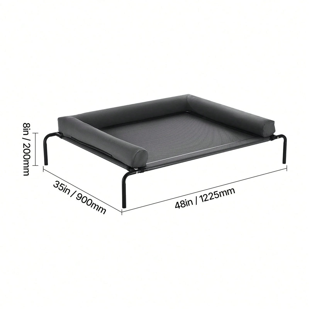 Foldable Bunk Dog Bed With Wheels And Side Storage Bin