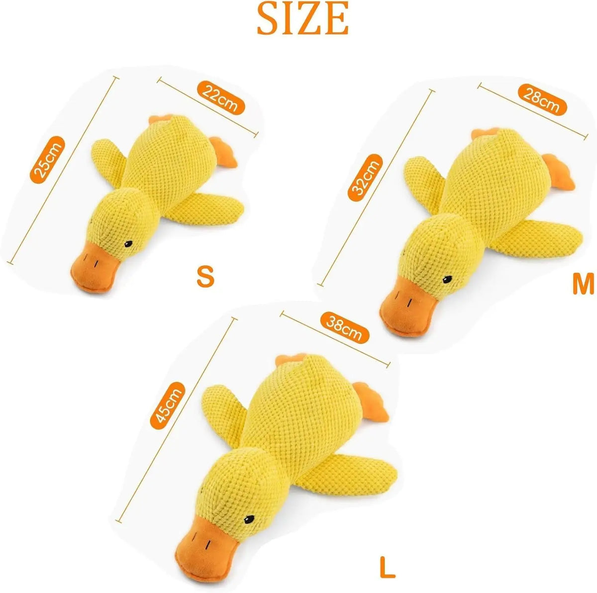 Duck Dog Toy- Plush Chew Resistant Durable Dog Toy with Quacking Sound Teeth Grinding Relief Soft Companion