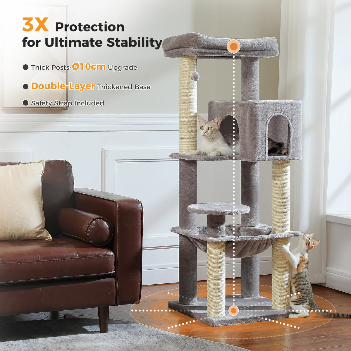Heavy Duty  - Large Cat Tree with Thick Scratching Posts