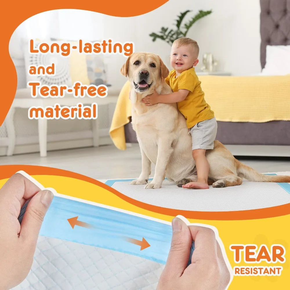 Disposable Dog Pee Pads Super Absorbent and Leak-Proof Training Pads -  Pet Housebreaking Pads Washable Piddle Pads 100 Count 22x22 Inches