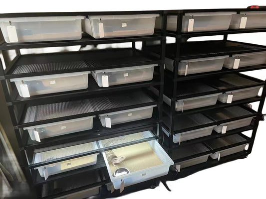 PP PVC Snake Enclosure Snake Hatchling Breeding Rack Reptile Large Snake Rack with Tubs Bin