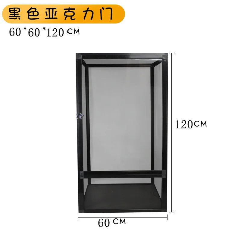 Reptile Pet Housing Aluminum Detachable Screen Cage Ventilated Breathable Reptile Terrarium