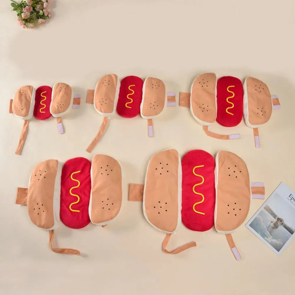 Halloween Dog Clothes -  Funny Hot Dog Shaped Pet Costume