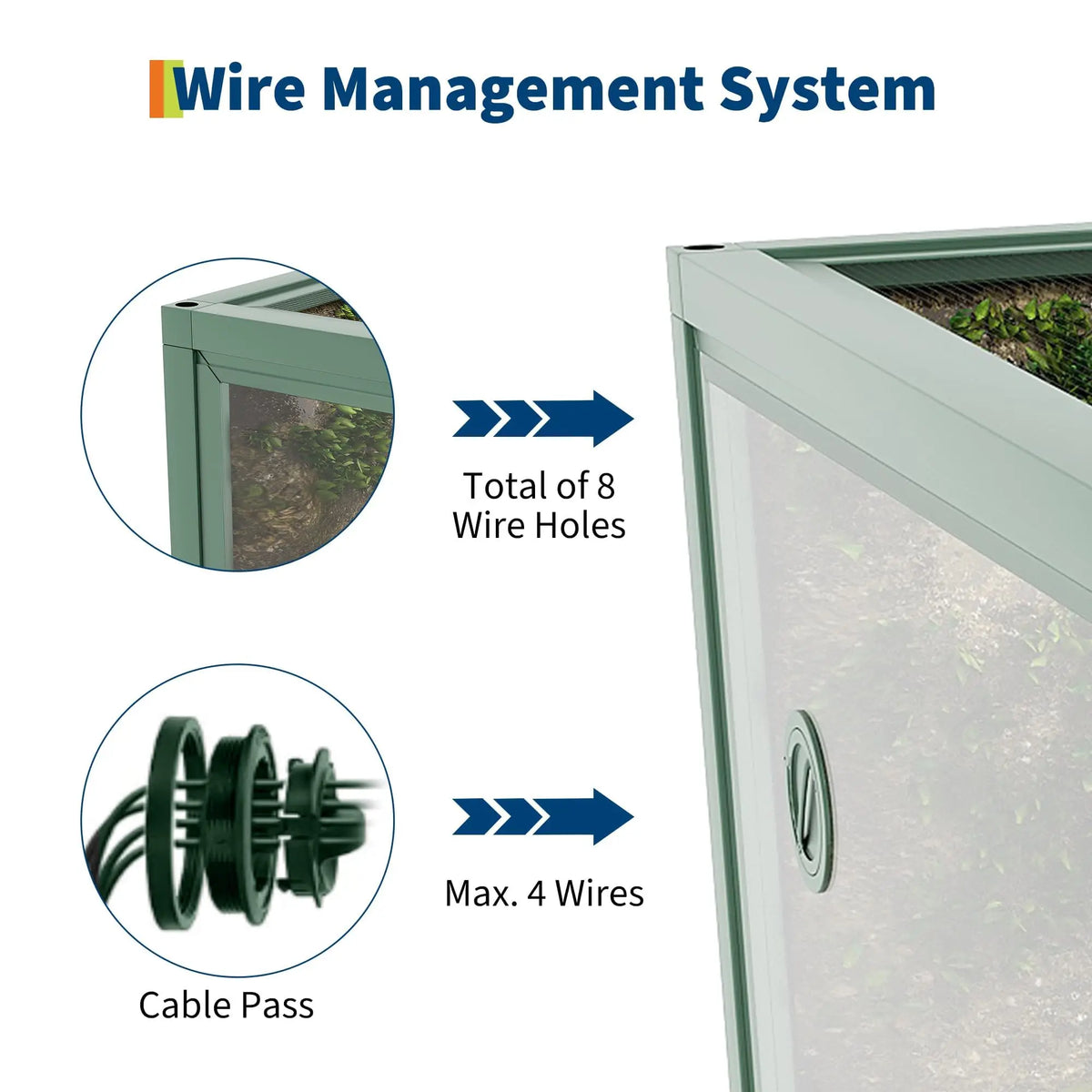 120 Gallon Reptile Tank 4x2x2 Terrarium Enclosure for  Sliding Glass Doors, Heavy Duty Ventilation Top, Easy Assembly