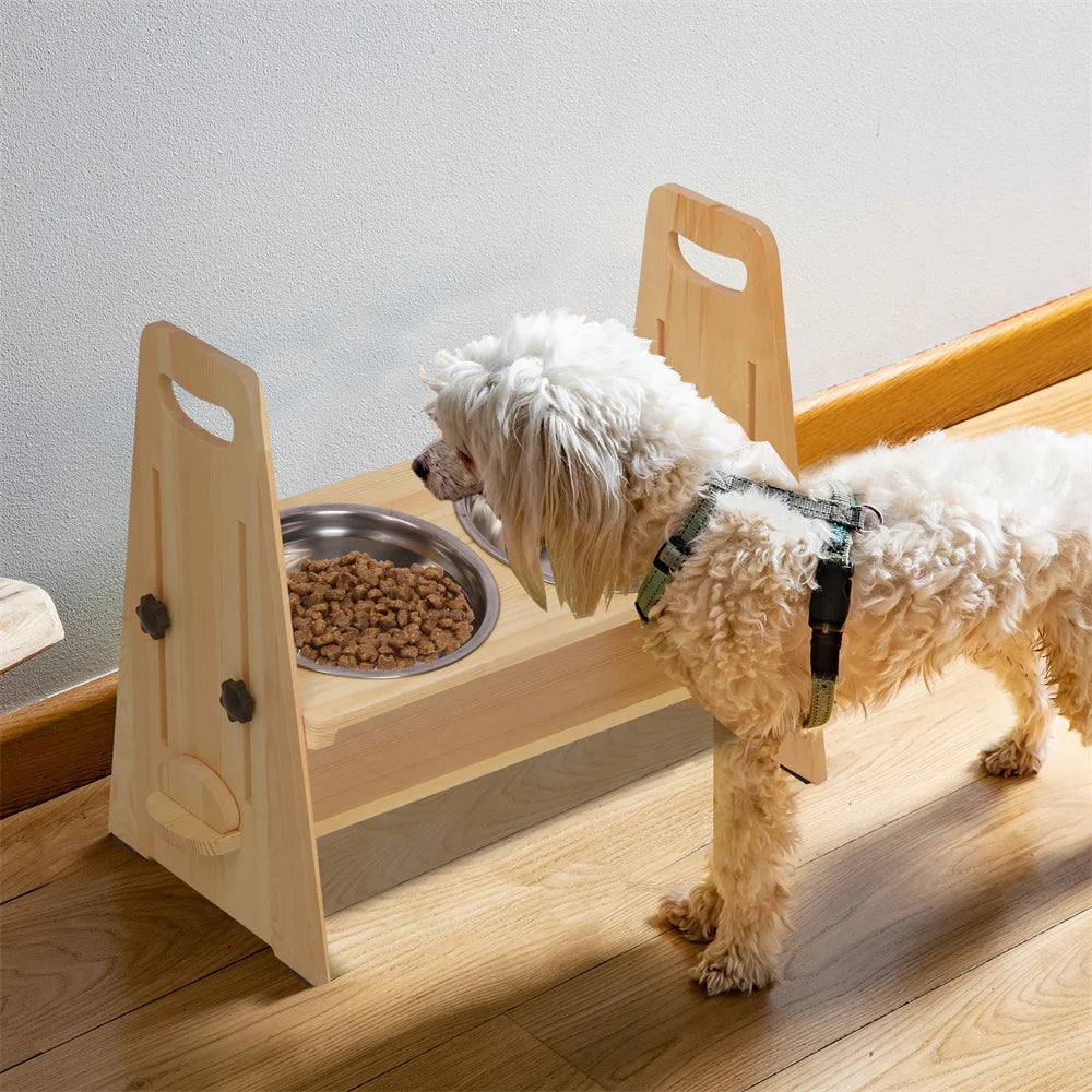 Adjustable Elevated Dog Bowls - Tall Raised Feeder Station