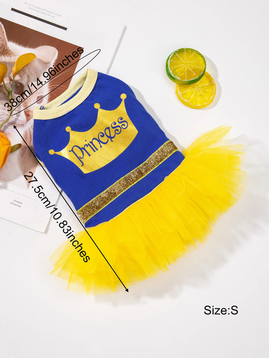 Crown Princess Dog Tutu Dress